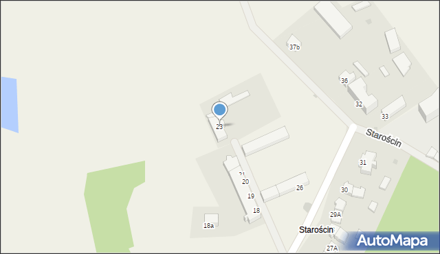 Starościn, Starościn, 23, mapa Starościn