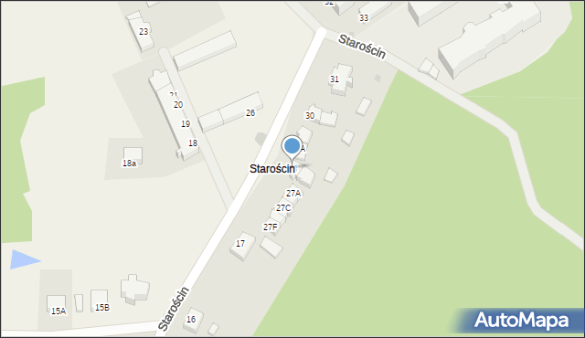 Starościn, Starościn, 28, mapa Starościn