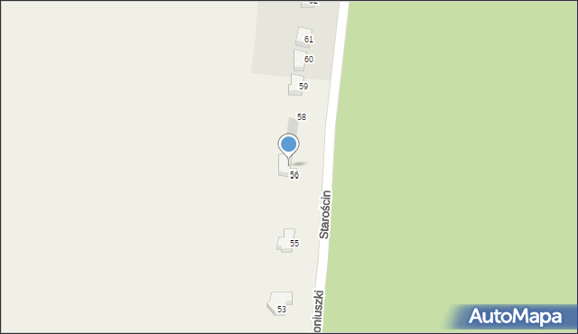 Starościn, Starościn, 57, mapa Starościn