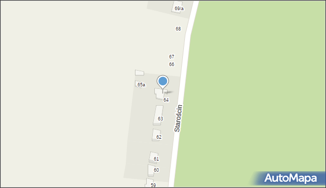 Starościn, Starościn, 65, mapa Starościn