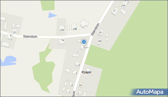 Starościn, Starościn, 7, mapa Starościn