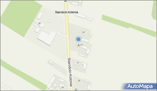 Starościn-Kolonia, Starościn-Kolonia, 38, mapa Starościn-Kolonia