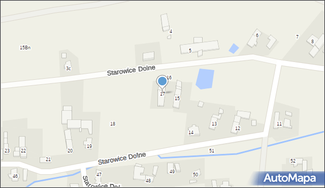 Starowice Dolne, Starowice Dolne, 17, mapa Starowice Dolne