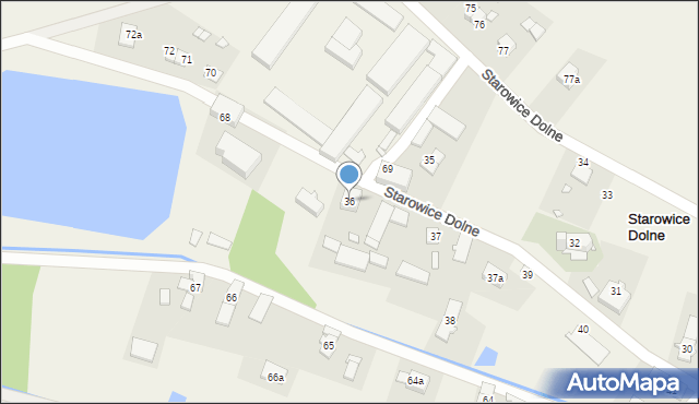 Starowice Dolne, Starowice Dolne, 36, mapa Starowice Dolne