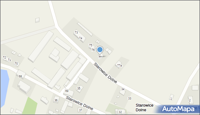 Starowice Dolne, Starowice Dolne, 77, mapa Starowice Dolne