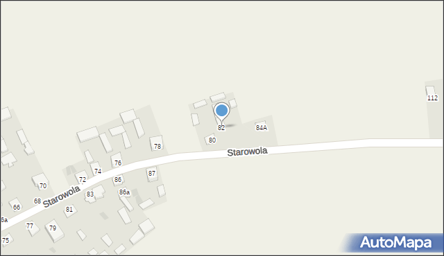 Starowola, Starowola, 82, mapa Starowola