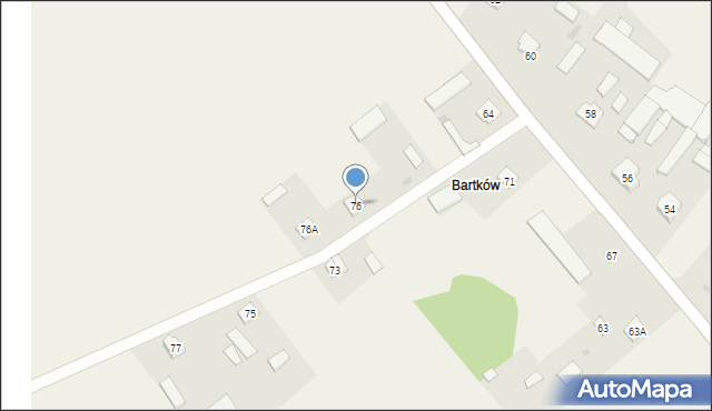 Stary Bartków, Stary Bartków, 76, mapa Stary Bartków