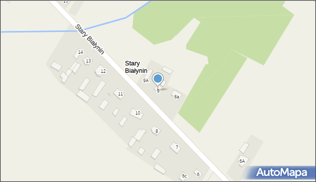 Stary Białynin, Stary Białynin, 9, mapa Stary Białynin