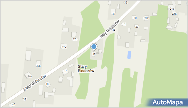 Stary Bidaczów, Stary Bidaczów, 35, mapa Stary Bidaczów