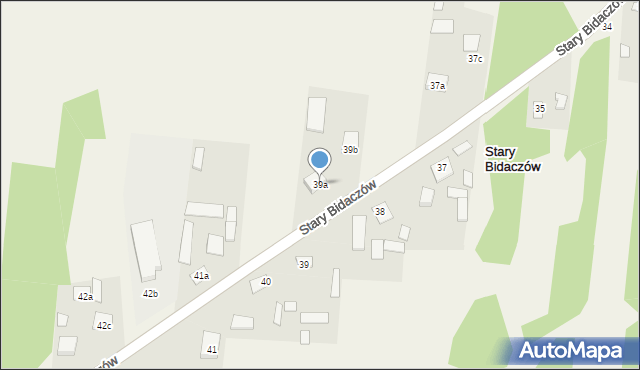 Stary Bidaczów, Stary Bidaczów, 39a, mapa Stary Bidaczów