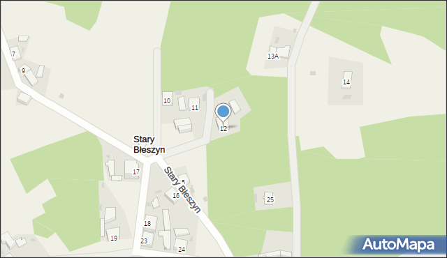 Stary Błeszyn, Stary Błeszyn, 12, mapa Stary Błeszyn