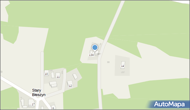 Stary Błeszyn, Stary Błeszyn, 13B, mapa Stary Błeszyn