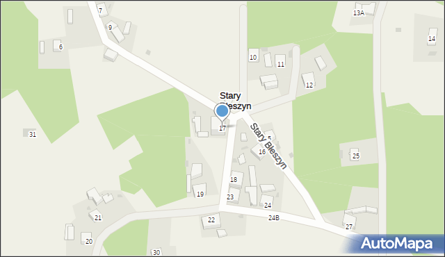 Stary Błeszyn, Stary Błeszyn, 17, mapa Stary Błeszyn