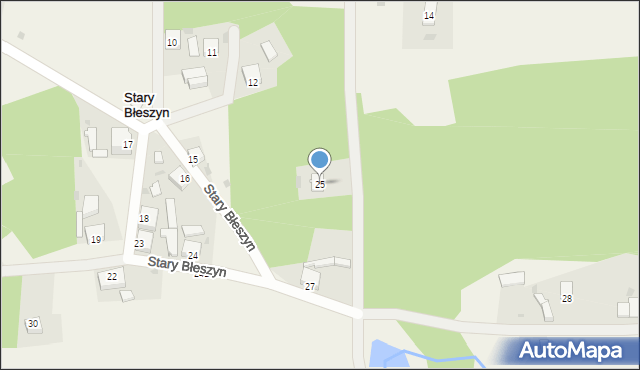 Stary Błeszyn, Stary Błeszyn, 25, mapa Stary Błeszyn