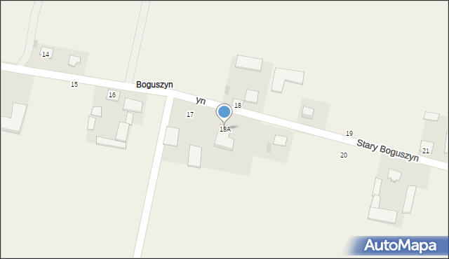 Stary Boguszyn, Stary Boguszyn, 18A, mapa Stary Boguszyn