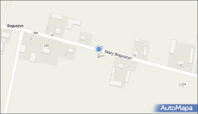 Stary Boguszyn, Stary Boguszyn, 20, mapa Stary Boguszyn