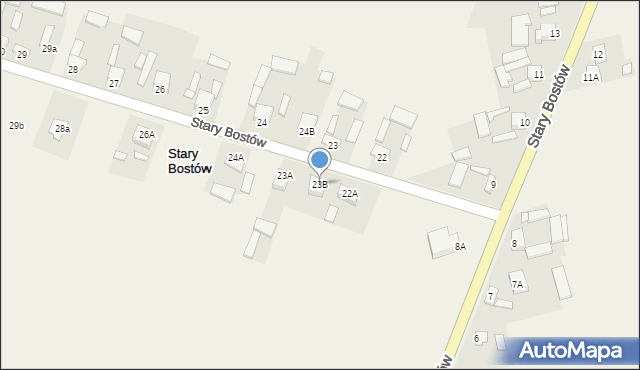 Stary Bostów, Stary Bostów, 23B, mapa Stary Bostów