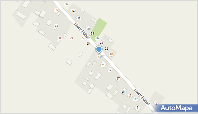 Stary Bubel, Stary Bubel, 23, mapa Stary Bubel
