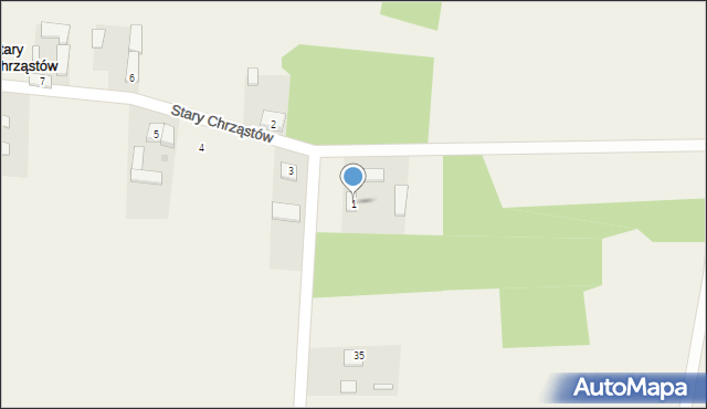 Stary Chrząstów, Stary Chrząstów, 1, mapa Stary Chrząstów