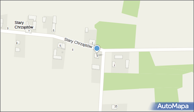 Stary Chrząstów, Stary Chrząstów, 3, mapa Stary Chrząstów