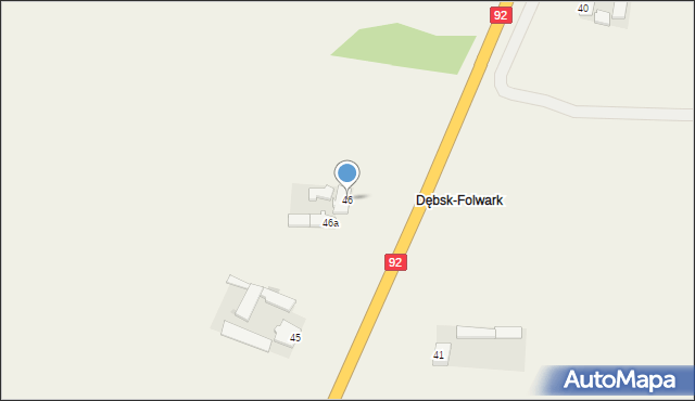 Stary Dębsk, Stary Dębsk, 46, mapa Stary Dębsk