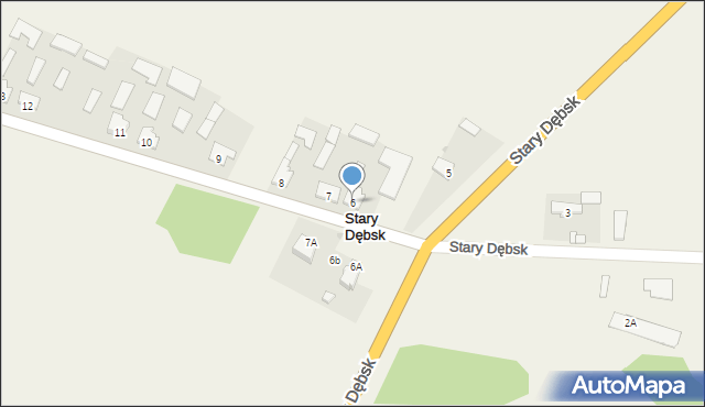 Stary Dębsk, Stary Dębsk, 6, mapa Stary Dębsk