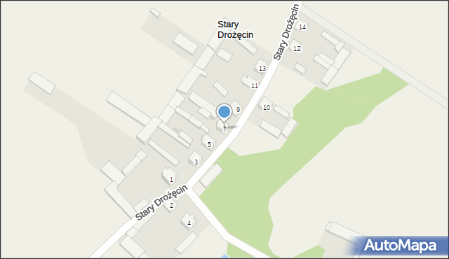 Stary Drożęcin, Stary Drożęcin, 7, mapa Stary Drożęcin