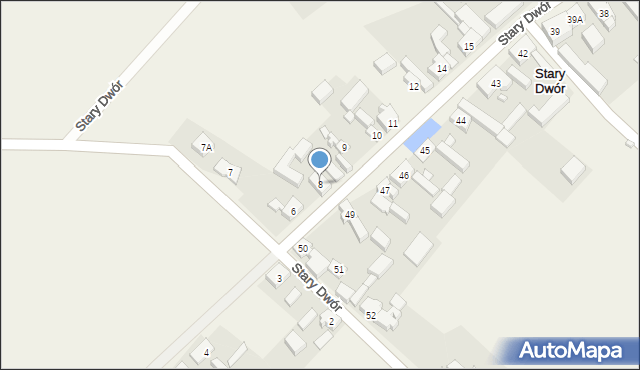 Stary Dwór, Stary Dwór, 8, mapa Stary Dwór