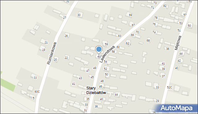 Stary Dziebałtów, Stary Dziebałtów, 55, mapa Stary Dziebałtów