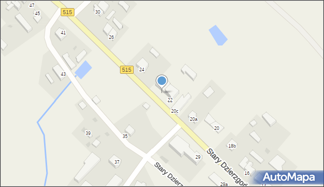 Stary Dzierzgoń, Stary Dzierzgoń, 22A, mapa Stary Dzierzgoń