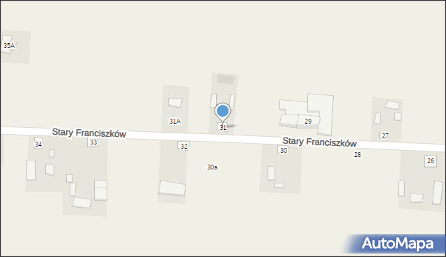 Stary Franciszków, Stary Franciszków, 31, mapa Stary Franciszków