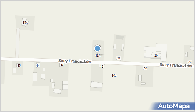 Stary Franciszków, Stary Franciszków, 31A, mapa Stary Franciszków