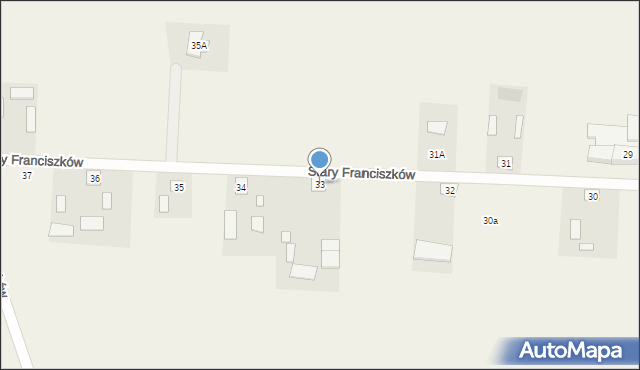 Stary Franciszków, Stary Franciszków, 33, mapa Stary Franciszków