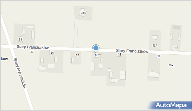 Stary Franciszków, Stary Franciszków, 34, mapa Stary Franciszków