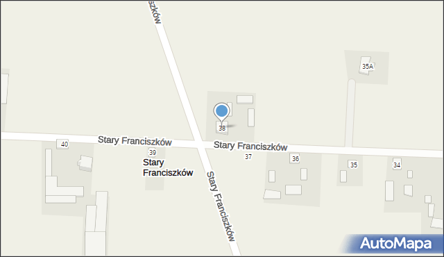 Stary Franciszków, Stary Franciszków, 38, mapa Stary Franciszków