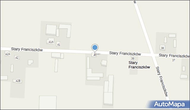 Stary Franciszków, Stary Franciszków, 40, mapa Stary Franciszków