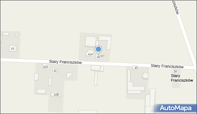 Stary Franciszków, Stary Franciszków, 41, mapa Stary Franciszków