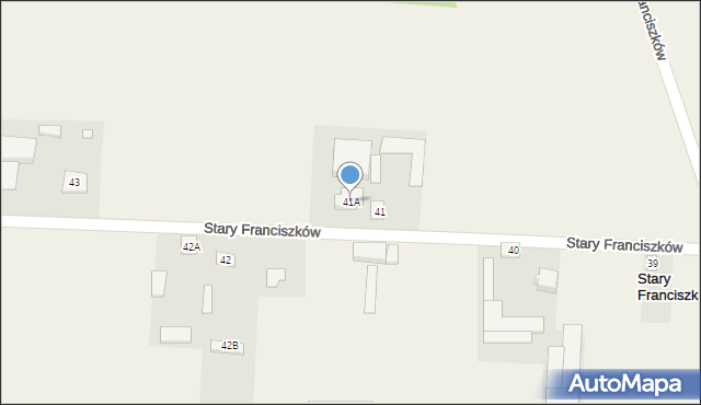 Stary Franciszków, Stary Franciszków, 41A, mapa Stary Franciszków