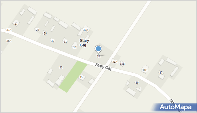 Stary Gaj, Stary Gaj, 34, mapa Stary Gaj