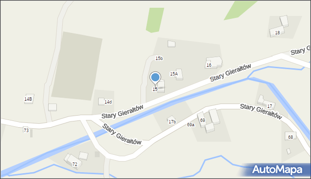 Stary Gierałtów, Stary Gierałtów, 15, mapa Stary Gierałtów