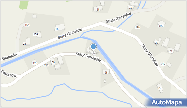 Stary Gierałtów, Stary Gierałtów, 17, mapa Stary Gierałtów