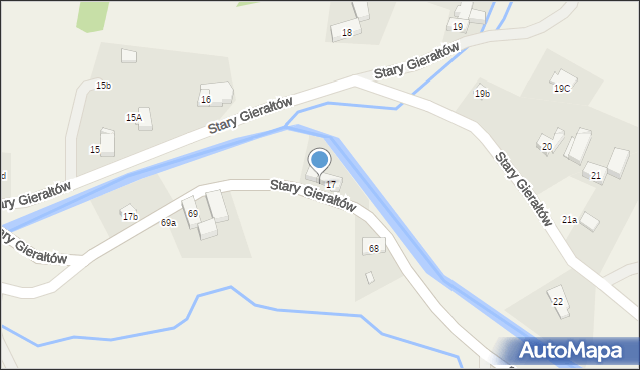 Stary Gierałtów, Stary Gierałtów, 17a, mapa Stary Gierałtów