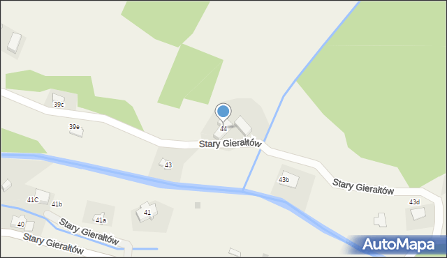 Stary Gierałtów, Stary Gierałtów, 44, mapa Stary Gierałtów