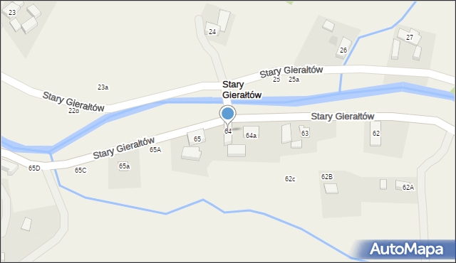 Stary Gierałtów, Stary Gierałtów, 64, mapa Stary Gierałtów