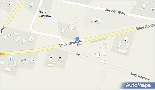 Stary Gostków, Stary Gostków, 27, mapa Stary Gostków