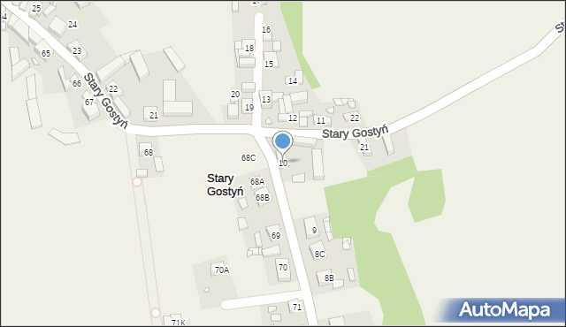 Stary Gostyń, Stary Gostyń, 10, mapa Stary Gostyń