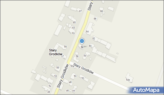 Stary Grodków, Stary Grodków, 58, mapa Stary Grodków