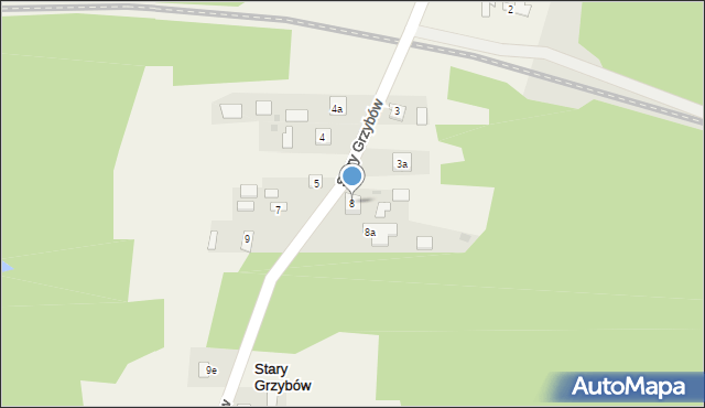 Stary Grzybów, Stary Grzybów, 8, mapa Stary Grzybów