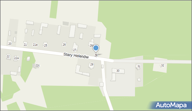 Stary Helenów, Stary Helenów, 28, mapa Stary Helenów