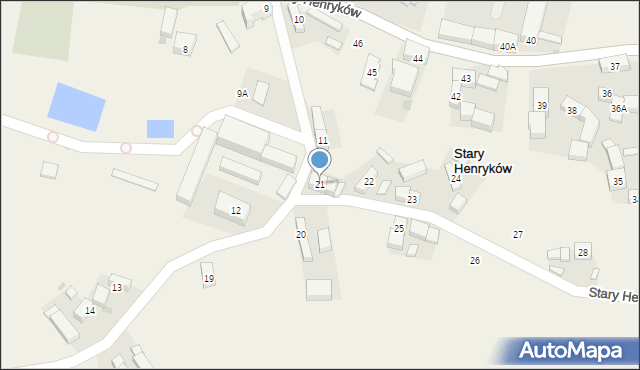 Stary Henryków, Stary Henryków, 21, mapa Stary Henryków